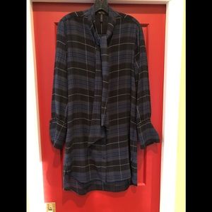 BCBG max aria plaid sheer like dress.